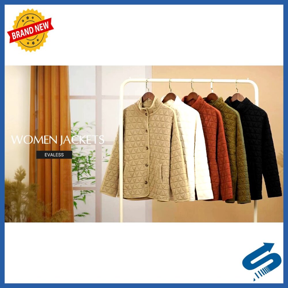 Lightweight Diamond Quilted Jacket Button Down Pu… - image 7